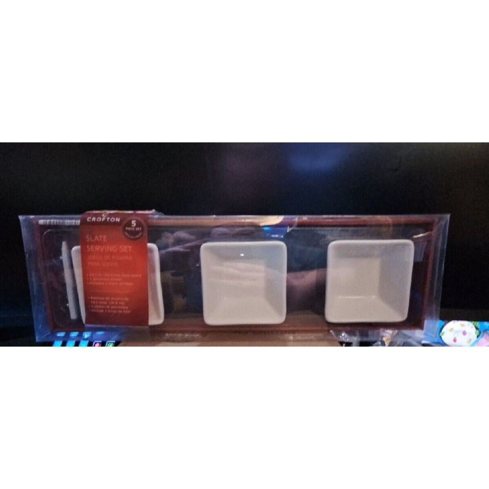 Crofton 5-Piece Slate Serving Set ~ Brand New! ~ See Photos!